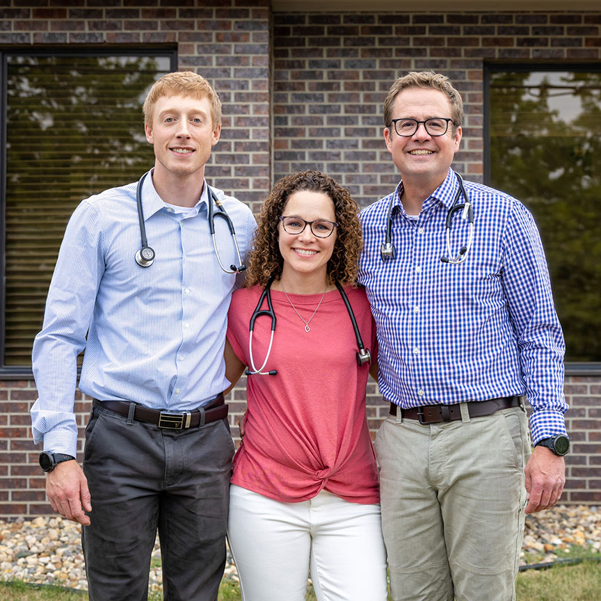 Dr. Ward, Dr. Hardy, and Dr. Spoo at Upleash Veterinary Hospital